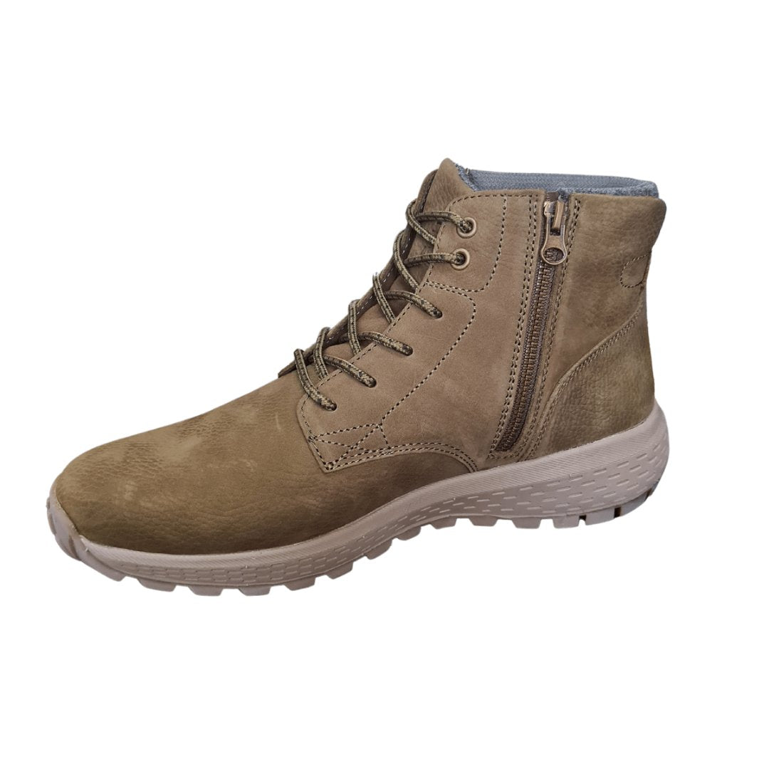 Woodlands nubuck zip up ankle boot (Khaki)