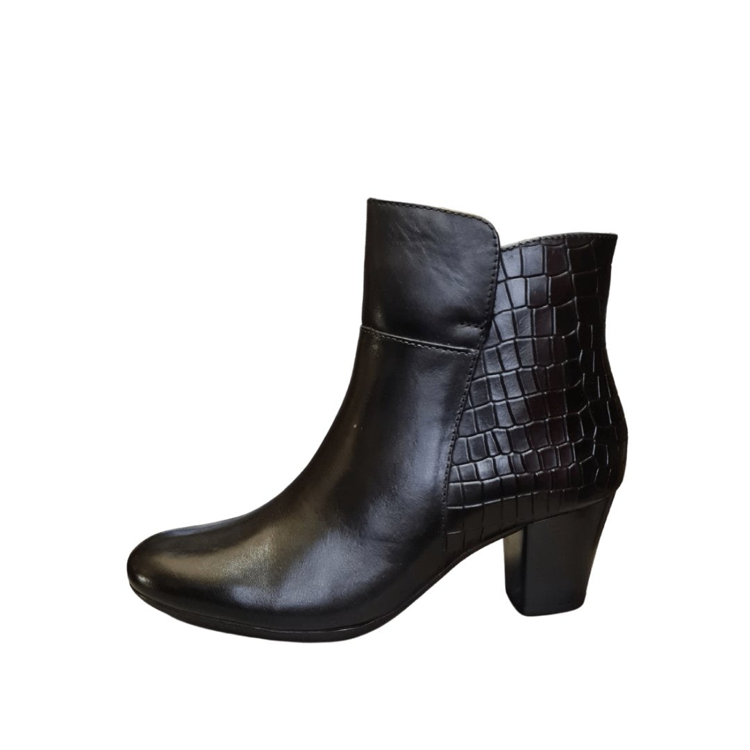 Cipriata croc effect inside zip ankle boot
(Black)