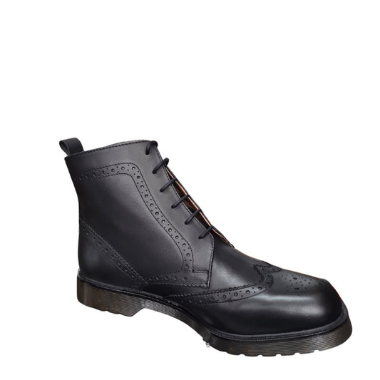 Grafters brogue boots (Black)