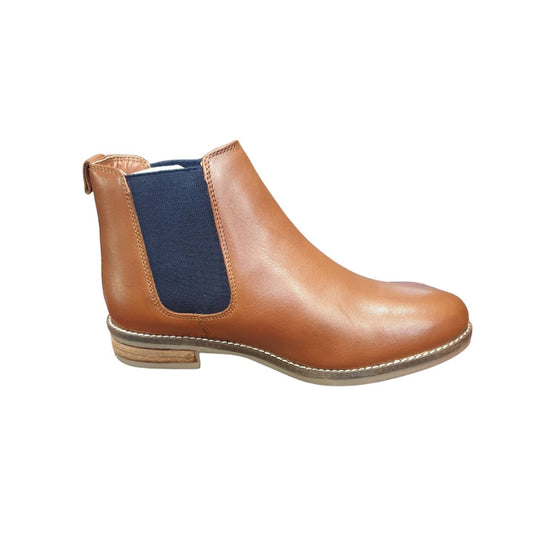 Women's leather ankle boots (Cognac)