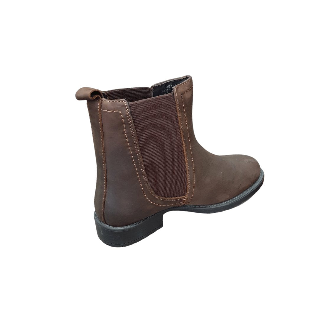 Women's brown leather boots