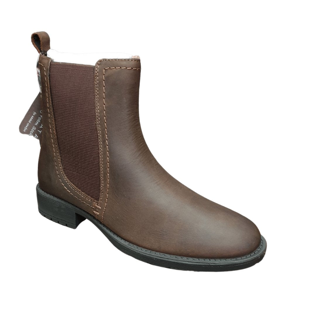 Women's brown leather boots